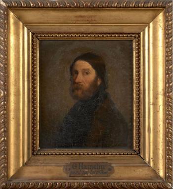 Autoportrait de l'artiste by 
																			Jacques-Gustave Hamelin