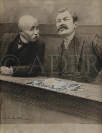 Georges Clemenceau et Aristide Briand à l’Assemblée Nationale by 
																	Louis Remy Sabattier