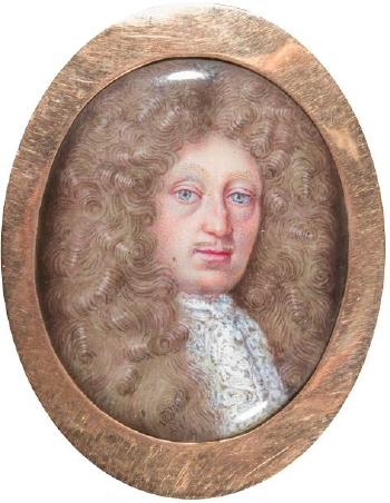 Portrait d’homme en perruque blonde et jabot de
fi ne dentelle, peut-être Louis II de Bourbon-Condé
dit le Grand Condé (1621-1686) by 
																	Josias Barbette