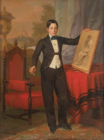Retrato del hijo primogénito de don Antonio Hompanera
de Cos by 
																	Antonio Maria de Esquivel