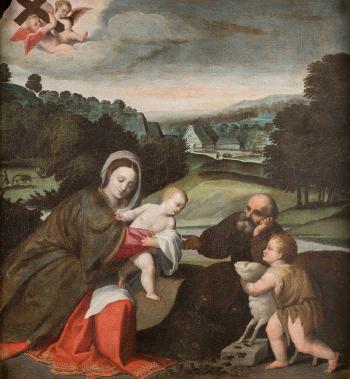Die heilige Familie mit dem Johannesknaben by 
																			Polidoro Lanciani