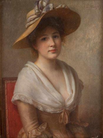 Porträt einer jungen Dame by 
																			Edouard Niczky