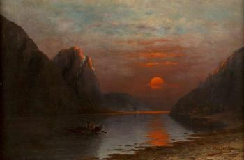 Sonnenuntergang am Fjord by 
																			Villy Hall Olafsen