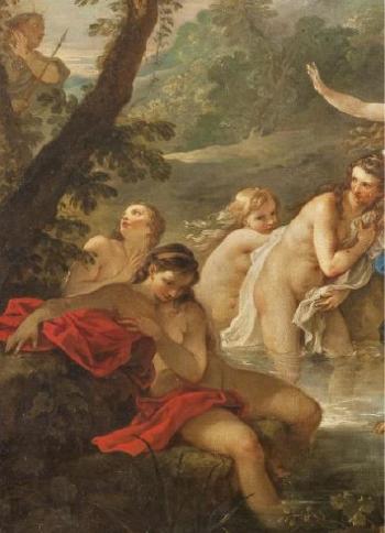 Diane au bain surprise par Actéon by 
																			Charles-Joseph Natoire