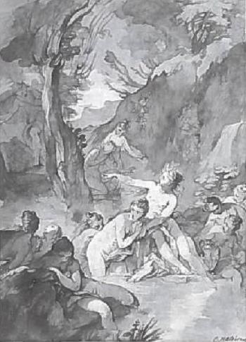 Diane au bain surprise par Actéon by 
																			Charles-Joseph Natoire