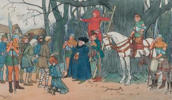Scène de justice médiévale by 
																	Harry Eliott