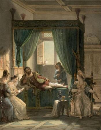 La convalescence de Bayard by 
																			Pierre Revoil