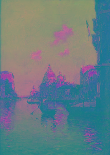 Les gondoles à Venise by 
																	Albert Ferdinand Duprat