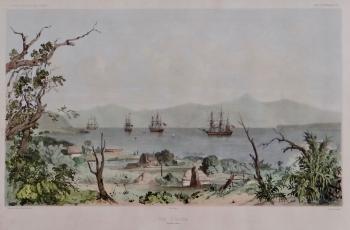 Akaroa Bay by 
																	Jules d'Urville