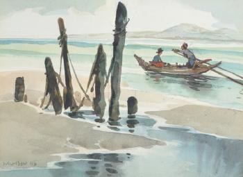 Figures in a Boat by 
																			 Yong Mun Sen