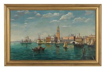 Venice Harbor Scene by 
																			John Devich
