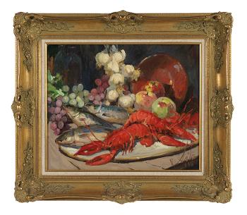 Lobster Still Life by 
																			Vladan Stiha