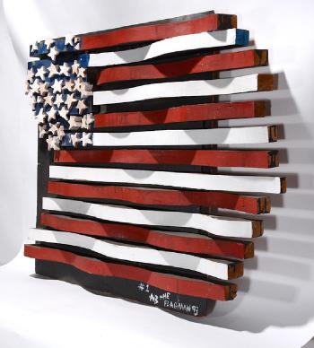 Large american flag by 
																			 Ab the Flagman