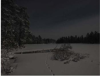 Pleine Lune, Finlande, janvier 2016 by 
																	Mikael Lafontan