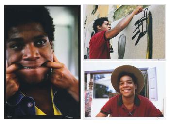 Untitled (Jean-Michel Basquiat, Bullet Train 3); Untitled (Jean-Michel St. Moritz); Untitled (Jean-Michel Basquiat, Working 1) by 
																	Lee Jaffe