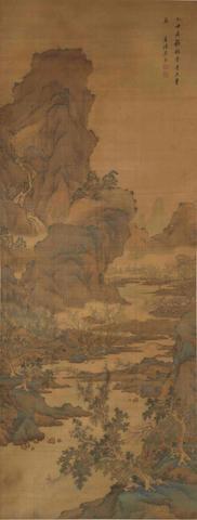 Blue and Green Landscape in the Manner of Li Cheng by 
																	 Wu Qiao