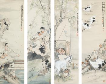 Figural scenes by 
																	 Luo Baochen