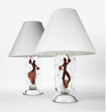 Table lamps by 
																	 Salviati Glass
