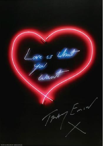 Love is what you want; The kiss was beautiful by 
																			Tracey Emin