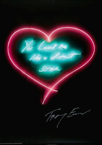 My favourite little bird; You loved me like a distant star by 
																			Tracey Emin