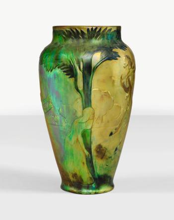 Monumental vase by 
																	 Zsolnay Porcelain Manufacture