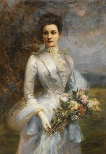 Portrait of Louise Elizabeth Laurede Bonneval, Comtesse De Brecey by 
																	Frederic Vallet-Bisson