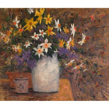 Spring Flowers (Daffodils & Quaker Ladies) by 
																			Anthony Autorino