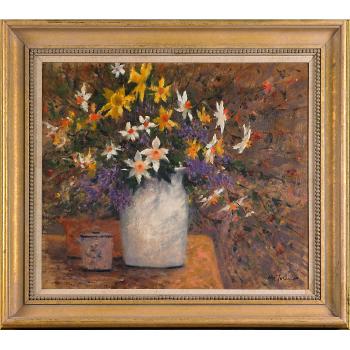 Spring Flowers (Daffodils & Quaker Ladies) by 
																			Anthony Autorino
