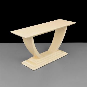Tessellated bone console table by 
																			Enrique Garcel
