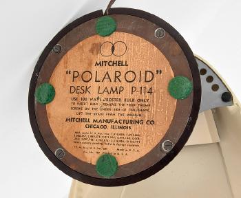 Polaroid desk lamp model P-114 by 
																			Walter Dorwin Teague