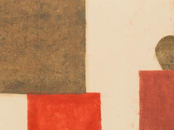 Composition Red, Beige, Brown by 
																			Rudolf Petrik