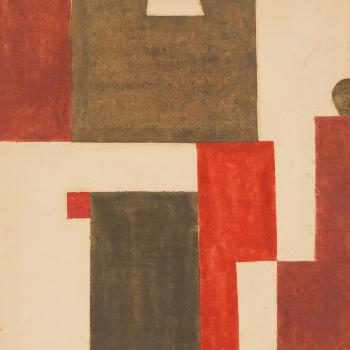 Composition Red, Beige, Brown by 
																			Rudolf Petrik