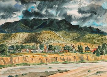 New Mexico Landscape by 
																	Helmuth Naumer