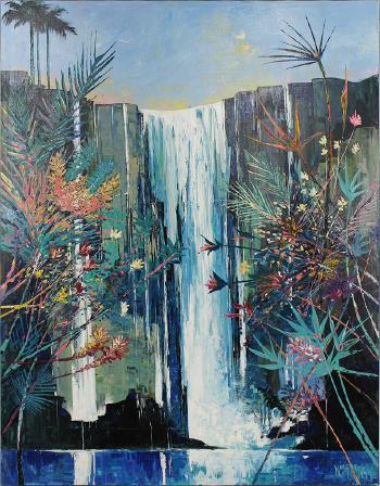 Tropical Waterfall by 
																	Michael Anthony Nisperos