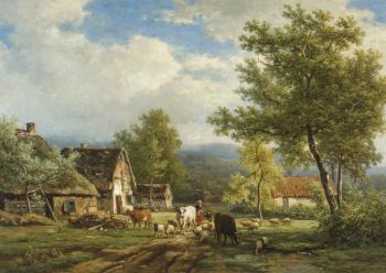 Returning from the Pasture by 
																	Alexander Joseph Daiwaille