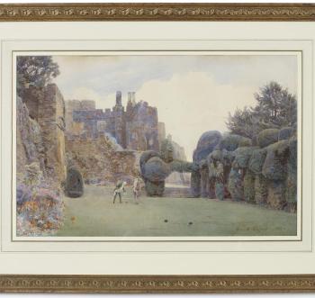The Bowling Green, Berkeley Castle, Gloucester by 
																	George Samuel Elgood