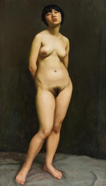 Standing nude by 
																			 Li Guijun
