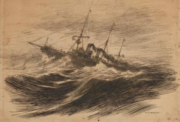 Ship at Sea by 
																	Nicolai Samokich
