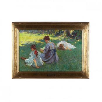On the lawn by 
																			Edmund M Ashe
