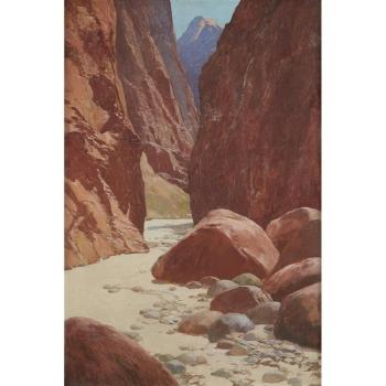 Canyon path by 
																	Fernand Harvey Lungren