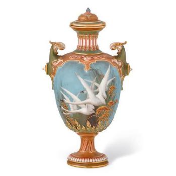 Covered two-handled vase by 
																	Charles Henry Clifford Baldwyn