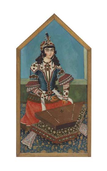 A lady playing a santur by 
																	 Ahmad