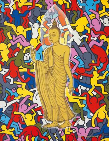 Peace (After K. Haring) by 
																	Jirapat Tatsanasomboon
