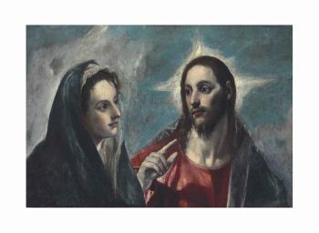 Christ Taking Leave Of His Mother by 
																	 El Greco