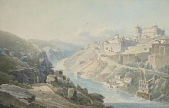 Vista de la ciudad de Toledo desde el Tajo by 
																	Jean Lubin Vauzelle