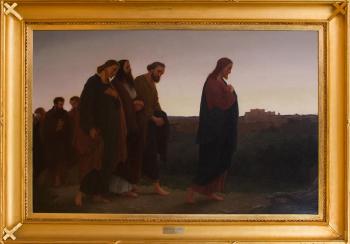 Christ on the road to Emmaus by 
																			Johannes Adam Simon Oertel