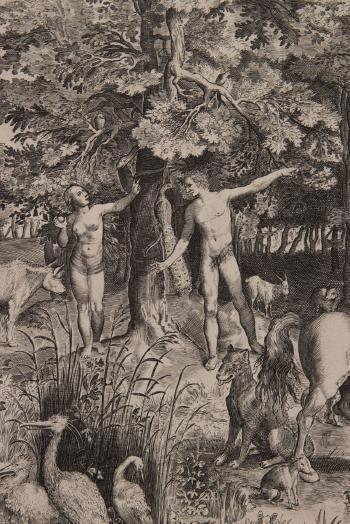 Adam And Eve In the Garden Of Eden by 
																			Francois van Beusekom