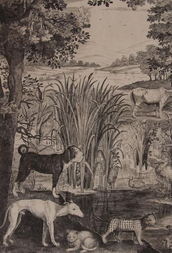 Adam And Eve In the Garden Of Eden by 
																			Francois van Beusekom