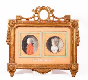 Portraits présumés de Mozart et sa soeur by 
																	Joseph Valliere