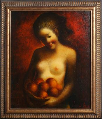 Nude with Fruit by 
																			Jaime de Jaraiz